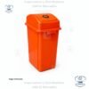 Basurero reciclaje vidrio con tapa vaivén 42 litros
