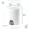 Basurero Papelera rectangular pequeña Sterilite de 1,6 galones (6,06 litros), con pedal