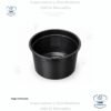 5 Envase 8 onzas de plástico duro negro, con tapa plástica semi-transparente (10 UND)