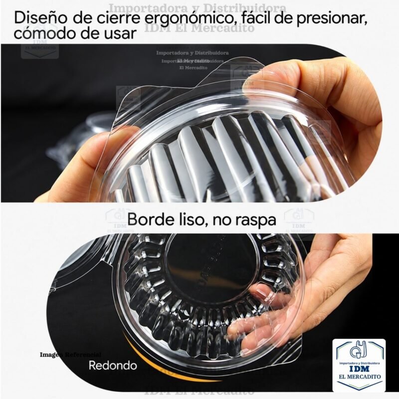 Envase plástico Redondo ILOCK 12 oz, en paquetes de 10 unidades