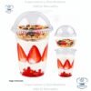 Vasos plásticos con inserto con tapa domo, de 12 oz y 16 oz, en paquetes de 25 unidades