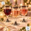 Copas darnel premium de 8 oz para vino plástica, 6 unidades por paquete