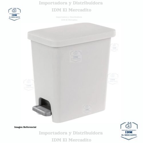 Basurero Rectangular con Pedal Sterilite de 10,2 Litros (2,7 Galones) Blanco