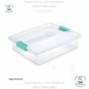 Caja organizadora plástica Sterilite grande clip box, 36 × 28 × 8,3 cm