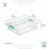 Caja organizadora plástica Sterilite grande clip box, 36 × 28 × 8,3 cm
