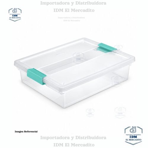 Large Clip Box 1963 Caja organizadora plástica Sterilite grande clip box, 36 × 28 × 8,3 cm