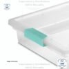 Caja organizadora plástica Sterilite grande clip box, 36 × 28 × 8,3 cm