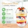 Vasos tipo U con tapa domo, 16 oz en paquetes de 50 unidades